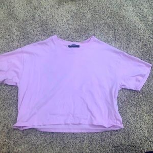 lilac/ pink cropped shirt